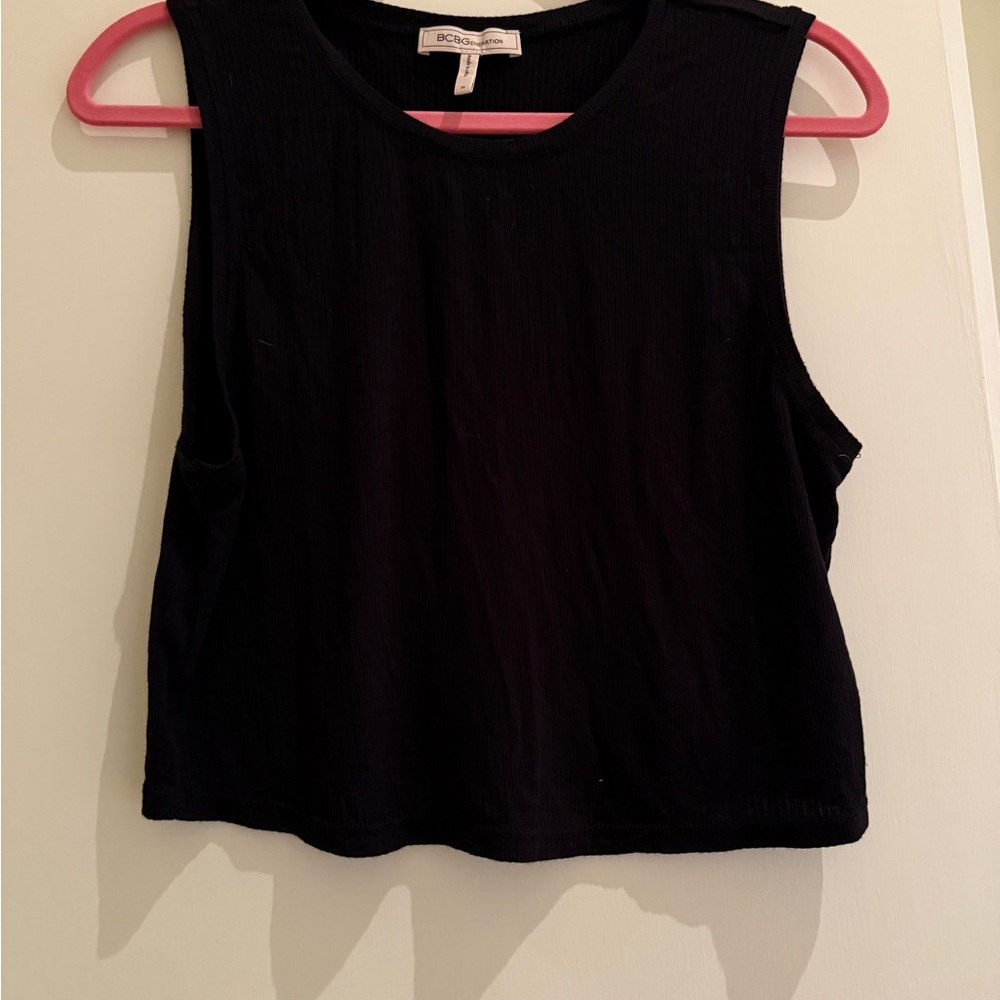 BCBGeneration Black Crop Tee